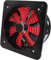 SAYEYBU Bathroom Fan Extractor, Wall Mounted Exhaust Fan, Industrial Extractor Fan, Low Noise Heavy Duty Metal Axial Exhaust Ventilation, Commercial Extractor Fan,Black,14in