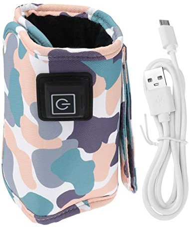 YARNOW Baby Bottle Warmer Cover and Sleeve for Infants, Portable USB Milk Bottle Heating Sleeve with Anti-Scald and Non-Slip Purple Insulated Bag, Suitable for Travel and Car Use