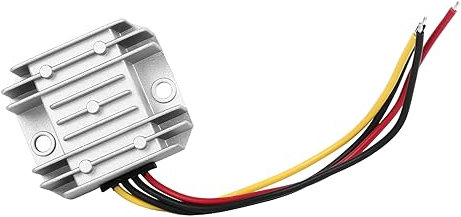 Convertidor DC 24V a DC 12V, Salida del Módulo de Fuente de Alimentación del Transformador 10A, para Sistemas de Seguridad, Telecomunicaciones, Equipos Eléctricos