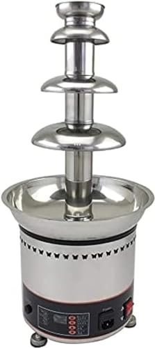SGKOMN Máquina de Fuente de Chocolate de Acero Inoxidable para derretir Chocolate en Cascada, Olla Caliente para Fiestas, Bodas, Equipo de Buffet de 4 Capas