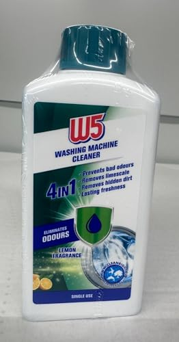 4-in-1 Washing Machine Cleaner with Lemon Fragrance, Limescale Remover, Odour Eliminator, Single Use pack of 2