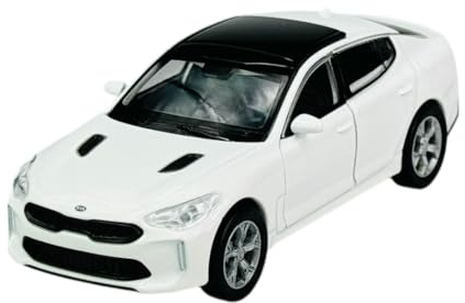 Welly Modell Auto Kompatibel mit KIA Stinger Limousine Weiss Ab 2017 ca 1/34-1/39 Metal Modell Auto Die Cast Neu im Kasten
