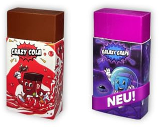 Radiergummi Kinder - 2 Radierer mit Cola/Traube Duft - Kleine, Lustige, Weiche Radiergummis für Schule - Radiergummi Set für Kinder, Jungen, Mädchen - Mitgebsel Kindergeburtstag