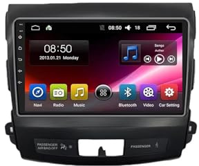 Car Radio para Mitsubishi Outlander 2006-2011 9 Pulgadas Android 15 Autoradio con Wireless Carplay Android Auto para, 4 Core 2G+64G