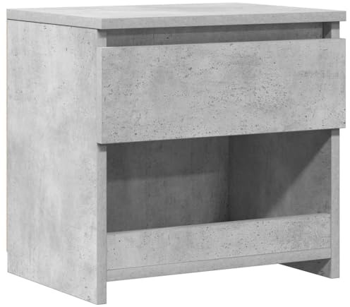 YUTAASU Comodino grigio cemento, 40 x 30 x 39 cm, in legno con 1 cassetto e 1 scomparto, versatile come tavolino o tavolino da caffè, comò facile da pulire per camera da letto