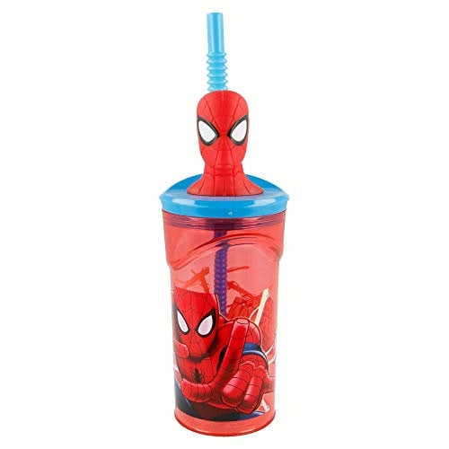 Boyz Toys SR402 3D Figurine Tumbler-Spiderman, Red, 23 x 7.5 x 7.5 cm