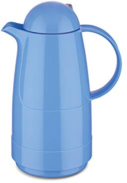 ROTPUNKT Isolierkanne 200 CHRISTINE 0,5 l | Zweifunktions-Drehverschluss | BPA-frei - gesundes trinken | Made in Germany | Warm + Kalthaltung | Glaseinsatz | babyblue