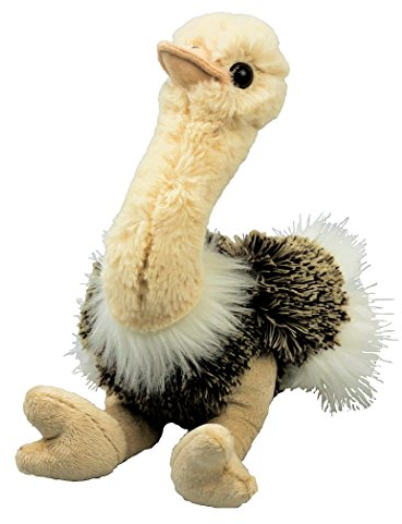 Inware 7487 - Kuscheltier Strauß, beige/braun, 25 cm, Schmusetier, Plüschtier