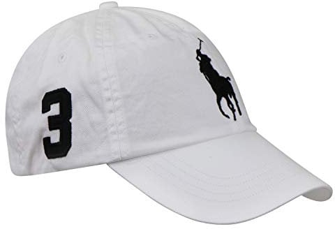 Ralph Lauren Polo Herren Baseballkappe Big Pony Weiß One Size