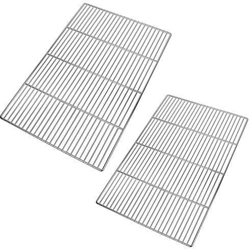 LANEJOY Parrilla para Barbacoa 32.5 * 53 cm, Malla de Acero Inoxidable de Repuesto para Barbacoa, Parrilla Multifuncional para Cocinar a la Barbacoa, 2 Pack