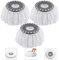 LYTIVAGEN 3 PCS Cabeza de la Fregona, Giratorias de Microfibra Fregona Cabeza para Trapeadores Rotativos Estándar