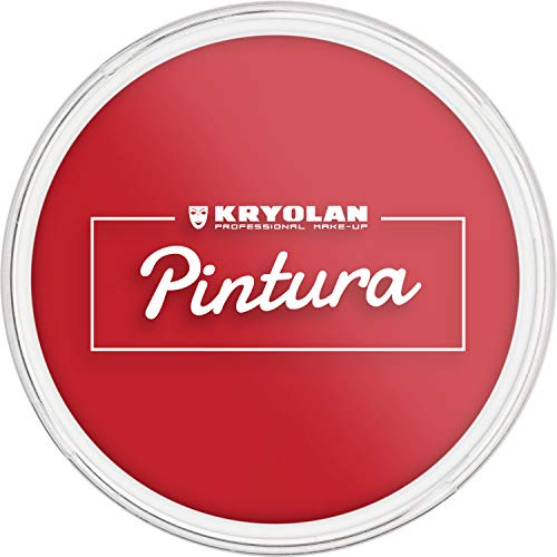Kryolan Pintura Water Color Maquillage 25 ml, couleur ruby, lavable, végétalien, sans parfum, sans paraben, sans gluten – Idéal pour les enfants, les fêtes, le carnaval, le carnaval et Halloween