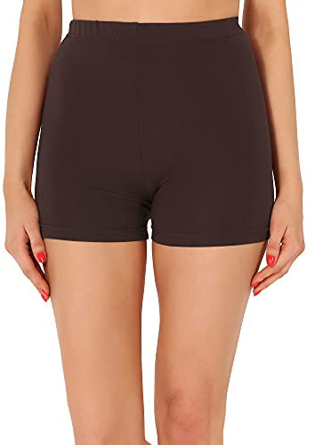 Merry Style Short Cycliste Hotpants Legging Court en Viscose Femme MS10-391 (Marron, XL)