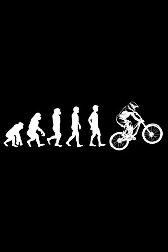 Evolution Downhill Fahrrad: DIN A5 Kariert 120 Seiten / 60 Blätter Notizbuch Notizheft Notiz-Block Downhill Fahrrad MTB Mountainbike Bike Geschenke