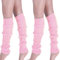 CHENGZI 2 Paar gestrickte Beinstulpen für Damen, Winter, warme lange Stiefelsocken für Partyzubehör, rose, One size