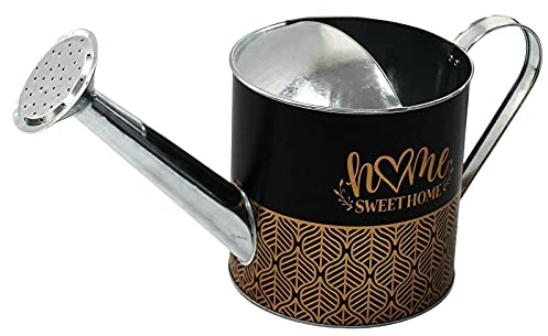 Rammento Brillant Floral Métal Arrosoir 3 Litre Rétro Décor Maison Arrosoir Or - Doux Maison Or & Noir