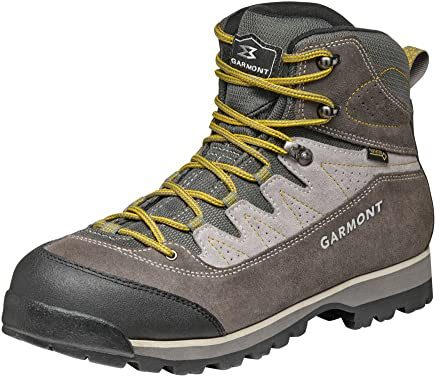 GARMONT LAGORAI GTX Herren,Männer Trekkingstiefel,Wanderstiefel,Echtleder,leicht,Wasserdicht,Echtleder,leicht,Dark Grey/Dark Yellow,46.5 EU / 11.5 UK