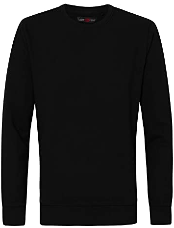 Petrol Industries Herren - Essential Pullover mit Rundhalsausschnitt - Sweater - Schwarz - XL