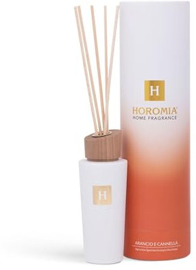 HOROMIA Raumdiffusor mit Sticks RATTAN ORANGE UND ZIMT home 200 ml
