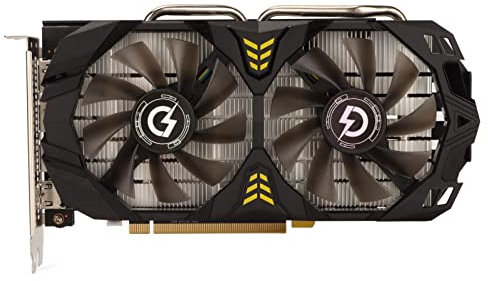 PUSOKEI RX580 8G Gaming Grafikkarte, 1244/14000MHz 8GB GDDR5 256 Bit PCIE 2.0 Diskrete Grafikkarte, Unterstützt 3 DP/HDMI, 6 Pin Schnittstelle Dual Lüfter Gaming GPU für Computer
