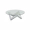 DKD Home Decor Mesa de Centro, Acero,Cristal, Estándar