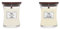 Woodwick Linen Medium Jar Candle White & Medium Hourglass Scented Candle, Island Coconut, with Crackling Wick, Burn Time: Up to 60 Hours, Island Coconut