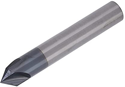 Fasenschaftfräser, 3 Schneiden, 90°, Wolframstahl, Fräser, CNC-Polier- und Schnitzwerkzeug für Aluminium, Kupfer, Fasenfräser (D8*90°*60L)