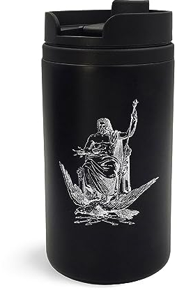Zeus Riding On Eagle - Taza térmica de viaje con diseño de águila