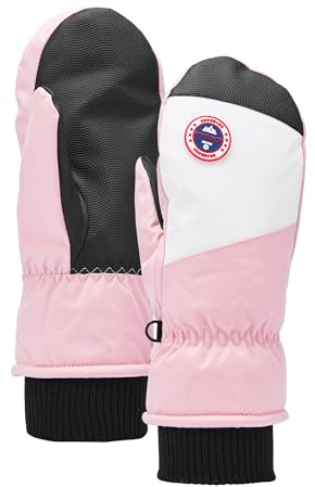 DOZNOZRI Moufles de ski pour femme, gants d'hiver imperméables, antidérapants, thermiques pour écran tactile, pour ski, randonnée, cyclisme (rose)
