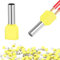 ELNLE Puntalini Doppi 2 x 6 mm² Capicorda Elettrici Isolati, 100 pz Terminali per Estremità Gemellate, Lunghezza 12 mm