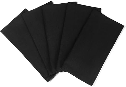 Schwarze Mehlsack-Geschirrtücher – 100 % Baumwolle, 68,6 x 68,6 cm, 5 Stück, sehr saugfähige Geschirrtücher – vielseitig einsetzbar zum Backen – personalisierbar mit Stickerei, Druck oder Sublimation