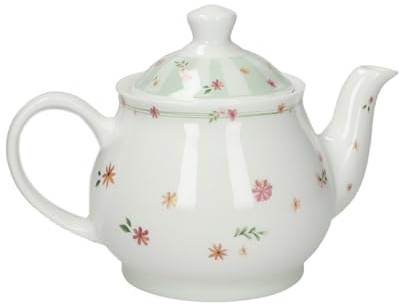 BRANDANI Polline Teiera 13x18cm Porcellana Verde e Bianco