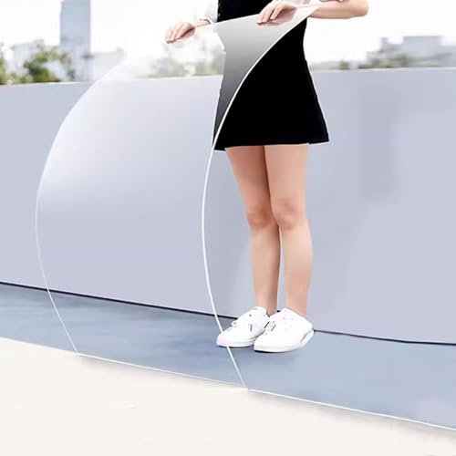 Polycarbonate Panel Clear Acrylic Plastic Sheet Thickness 1.2mm Waterproof UV Protected Roof Cover,Strong Impact and Shatterproof,for Outdoor Garden Greenhouse,Custom (0.6m x 1m(2ft x 3.3ft))