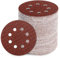 GEOGIEEW 90PCS 125mm Sanding Discs Pads, 5 Inch 8 Hole Hook and Loop 120 Grit Sandpaper for Wood for Random Orbital Sander
