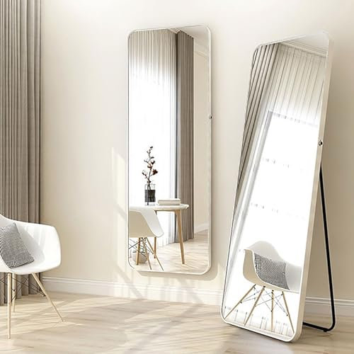 Espejo de longitud completa para colgar en la puerta, marco de aleación de aluminio de magnesio, espejo, espejo alto de cuerpo completo, espejo de baño, espejo de bebé, decoración de habitación,