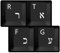 HQRP Hebrew Keyboard Stickers White Letters on Transparent Background for All Keyboards PC Desktops Laptop Notebook