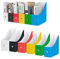 Jeesblsy Zeitschriftenbox Datei Organizer aus Kraftpapier 6 Stück, Wasserdichter Stehordner und Zeitschriftensammler, Aufbewahrung Bücher Dokumente Bürobedarf (Mehrfarbig)