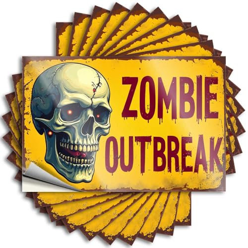 Autocollants de voiture et décalcomanies Zombie Apocalypse : The Final Warning Stickers pour pare-chocs autocollants amusants pour chambre à coucher (8 x 12 cm)