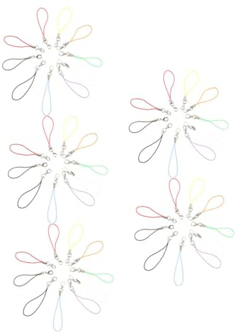 MUELODSIC 50 pièces Cordon avec Fermoir Lobster Coloré pour DIY Bijoux et Accessoires Téléphone Portable et Polyvalent pour Porte-clés Breloques et Lanières Couleur Couleur Aléatoire