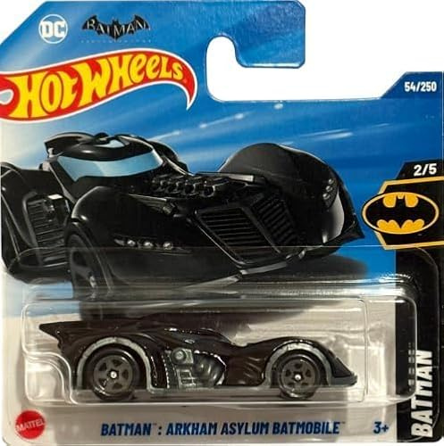 Hot Wheels Batman Arkham Asylum Batmobile schwarz HYX81 – Lizenziertes DC Modell – Batman Serie 2025 – 1:64