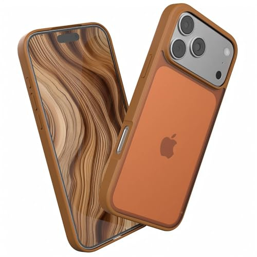 EAZY CASE - Outdoor Hülle für iPhone 17 Pro Max hochwertige Matte Schutzhülle mit Ultra Aufprallschutz [Samtweiche Haptik] Stoßfest und Kratzfest Handyhülle mit Kameraschutz - Braun