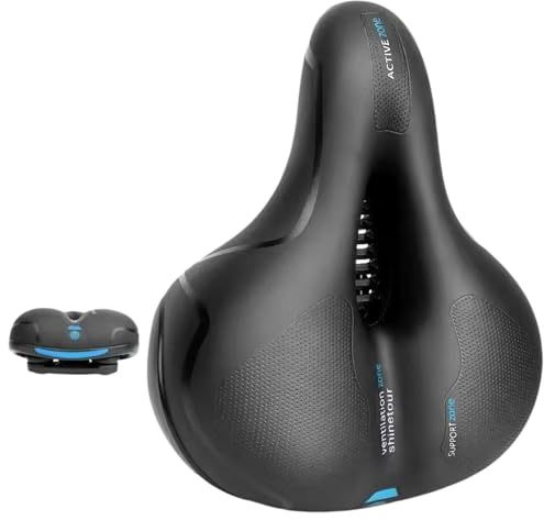 CloudComfort Pro - Endlich Schmerzfrei Radfahren | Ergonomischer Fahrradsattel, Stoßdämpfend & Atmungsaktiv (Blau)
