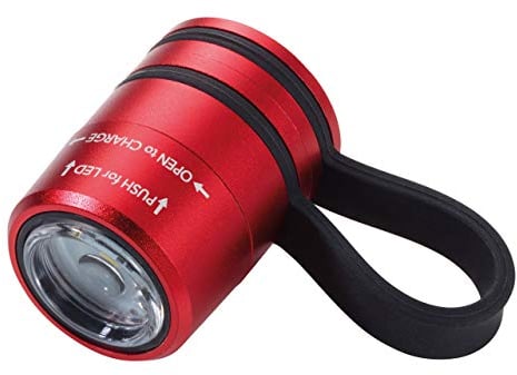 TROIKA ECO RUN – TOR90/RD – Taschenlampe – ideal beim Joggen – Sport- und Sicherheitslicht – mit Magnet zur Befestigung, weißes LED-Licht – 2 Lichtstärken + Blinklicht – TROIKA-Original