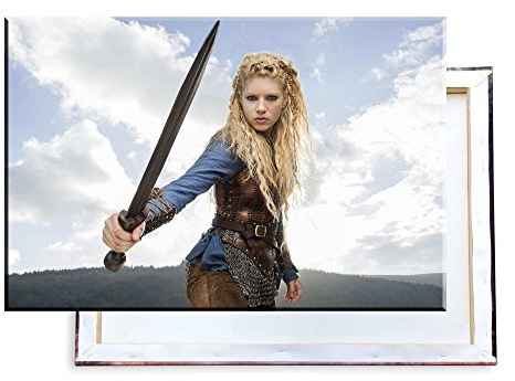 Unified Distribution Vikings Lathgertha Katheryn Winnick - 100x70 cm - Bilder & Kunstdrucke fertig auf Leinwand aufgespannt und in erstklassiger Druckqualität