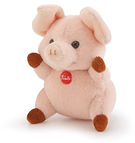 Trudi 51275 Sweet Collection Kleines Ferkel ca. 9 cm, Größe XXS, Stofftier mit weichen Materialien und liebevollen Details, Plüschtier waschbar, Kuscheltier für Kinder & Babys, Rosa