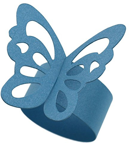 OTOTEC Serviettenhalter, Schmetterling, Blau, 50 Stück