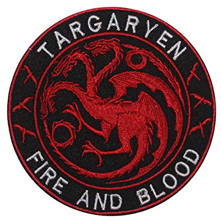 REAL EMPIRE Game of Thrones House Targaryen Iron Sew on Embroidered Patch Dragon Patch