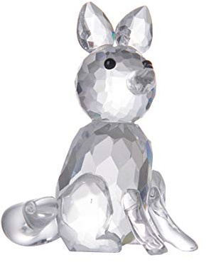 LONGWIN Kristall-Tierfiguren, Mini-Glasfiguren, Heimdekoration, Sammlerstück, Geschenk (Fuchs)