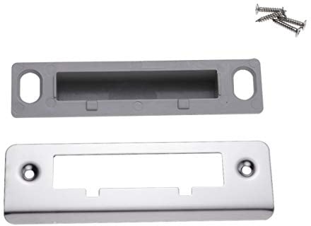 DOITOOL Door Lock Plate Stainless Steel Door Strike Plate for Home, Light Grey