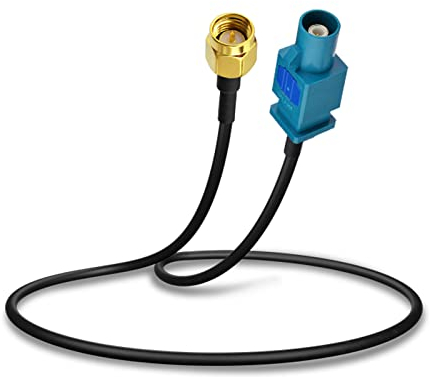 Bingfu Adattatore Autoradio GPS Cave Prolunga da Fakra Z Maschio a SMA Maschio 30 cm Filo Antenna Auto per Veicolare Android Navigazione GPS Stereo Radio FM AM Radio Satellitare Sirius XM